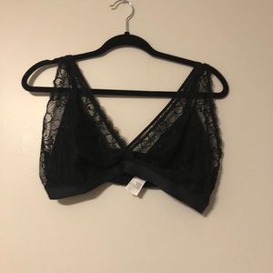 Black lace bralette